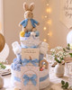 3 Tier Blue Luxury Baby Boy Nappy Cake (Peter Rabbit)
