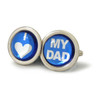 New Dad Gifts Cufflinks I love My Dad Azure Blue