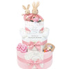 3 Tier Pink Luxury Baby  Girl Nappy Cake (Flopsy Bunny)