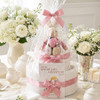 2 Tier Flopsy Bunny Nappy Cake