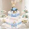 2 Tier Welcome Baby Boy Peter Rabbit Nappy Cake