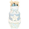 3 Tier Twin Baby Boy Gift Nappy Cake Let The Adventure Begin (Winnie The Pooh)