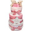 3 Tier Twin Baby Girl Gift Nappy Cake Let The Adventure Begin  (Winnie The Pooh)