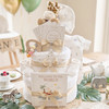 3 Tier Luxury Nappy Cake Baby Gift Giraffe