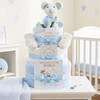 Little Cuddles New Baby Boy Gift Little Mouse Nappy Cake Blue