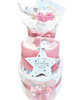 3 Tier Welcome To The World Nappy Cake Baby Girl Elephant 