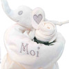 3 Tier Welcome Little One Baby Gift Nappy Cake (Moi Elephant White)