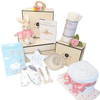 3 TIER LUXURY HAMPER BABY GIRL GIFT BOX SET KEEPSAKE (FLOPSY BUNNY)