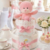 2 Tier Welcome Baby Girl Nappy Cake