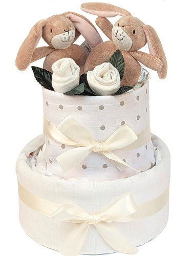 Twin Baby Nappy Cakes