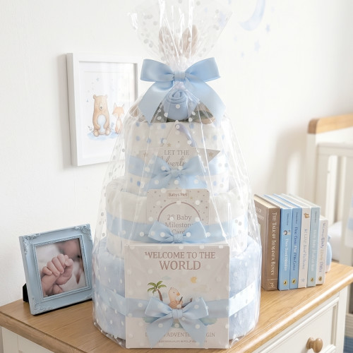 3 Tier Welcome To The World Peter Rabbit Nappy Cake
