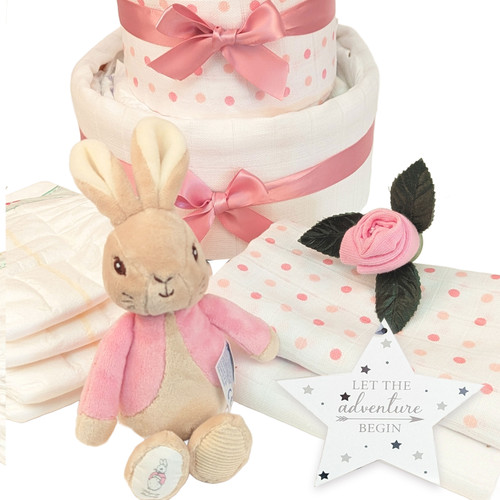 2 Tier Flopsy Bunny Nappy Cake and New Parents Afternoon Tea 2 Tier Flopsy Bunny Nappy Cake and New Parents Afternoon Tea