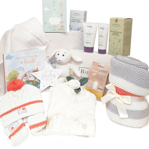 Luxury New Baby & Parents Gift & Food Hamper Organic Bunny