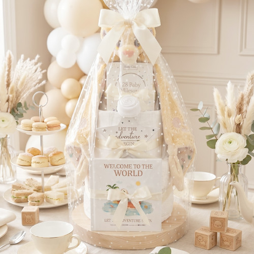 3 Tier Welcome To the World Lion King Nappy Cake Baby Gift