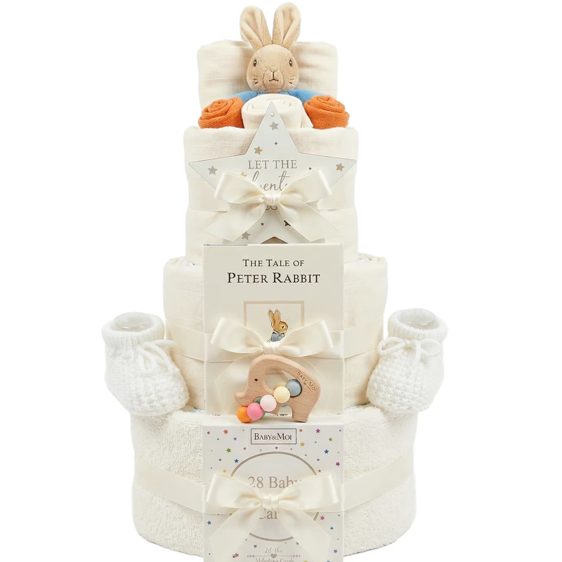 3 Tier  Tales Of Peter Rabbit Nappy Cake Unisex