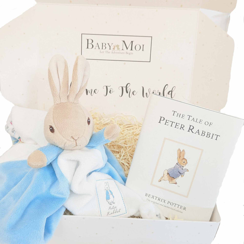 Baby Boy Gift Box Peter Rabbit Comforter and Book