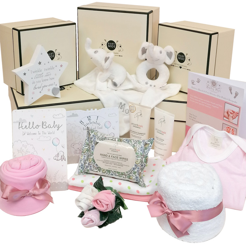 3 Tier Luxury Bath & Bedtime Keepsake Girl Gift Box set (Elephant)