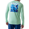 Guy Harvey Sail Stripes Ls Sun Protection Tee Beach Glass