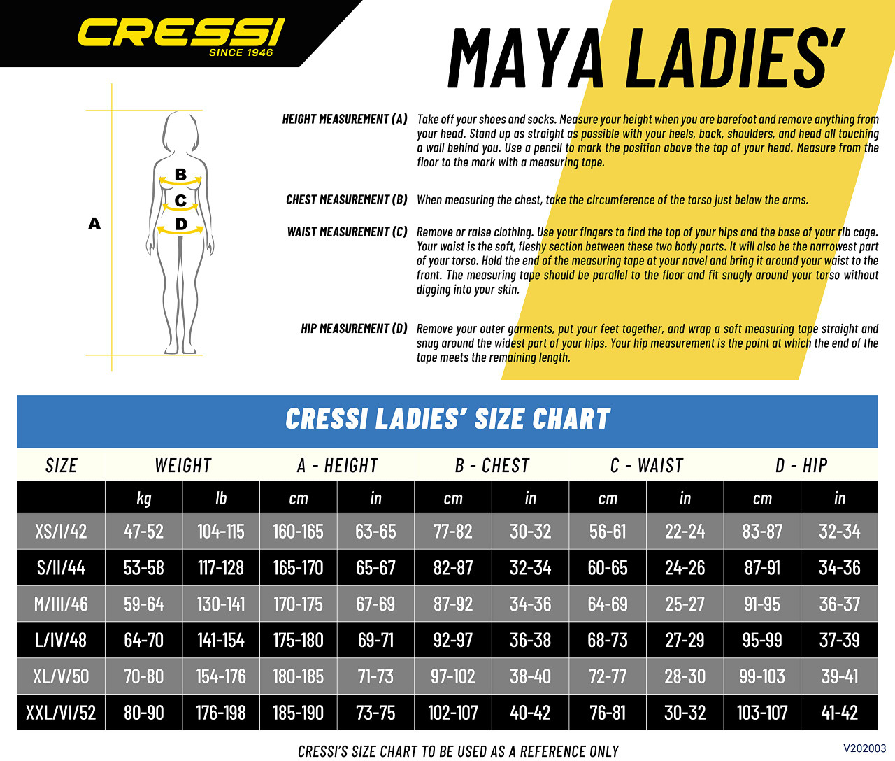 Cressi Women's Maya 2.5mm Back zip Neoprene Full Wetsuit
