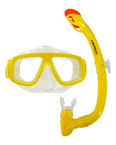 Akona JR Mask Snorkel Set Lemon Yellow
