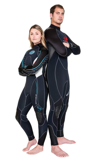 Pinnacle Men's Tempo 5 XT Black with Gray Full Wetsuit