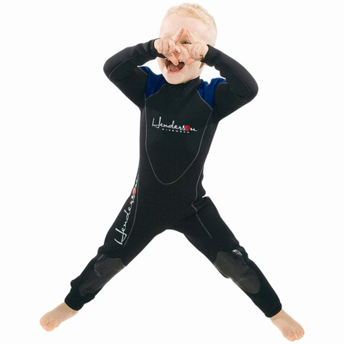 Henderson Thermoprene Child's 3mm Jumpsuit (Black / Blue,16)