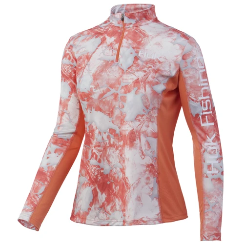 HUK Icon X Mossy Oak Fracture 1/4 Zip (Mossy Oak Sockeye,Small)