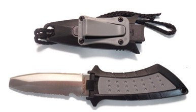 Innovative Scuba Slimline BCD Blunt Steel Knife 6 Inch Gray/Black