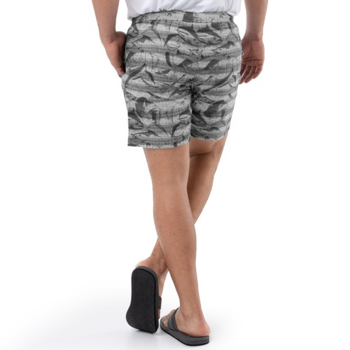 Guy Harvey Mens Heather Sylos  7' Swim Trunk