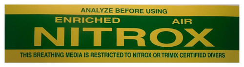 Marine Sports Nitrox Tank Decal 15 Inch Green