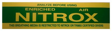 Marine Sports Nitrox Tank Decal 15 Inch Green