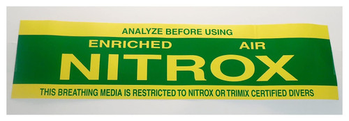 Marine Sports Nitrox Tank Decal 24 Inch Green