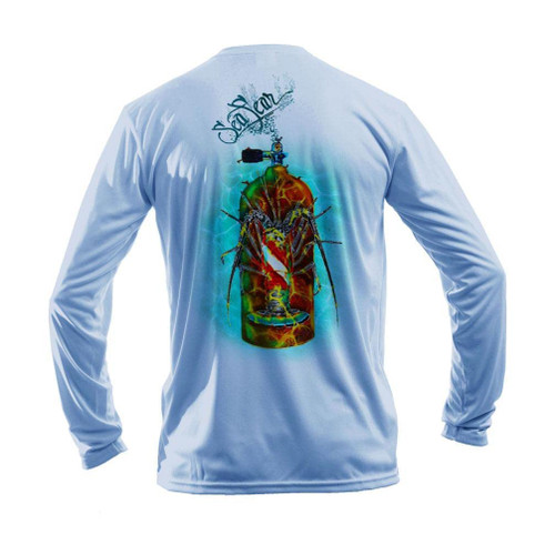 Sea Fear Lobster Tank Long Sleeve Artic Blue - High Performance Beach Shirt