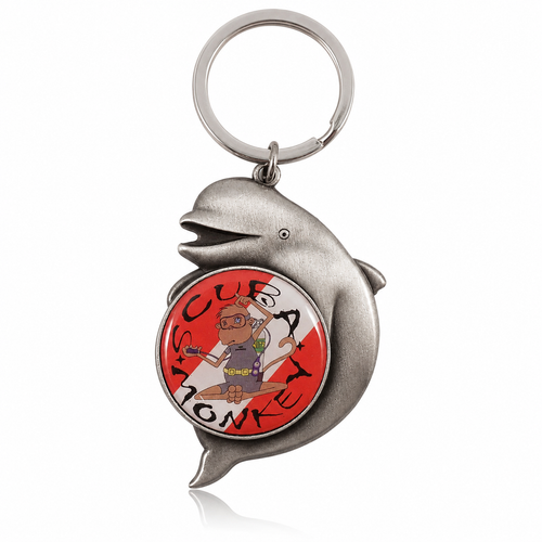 Scuba Monkey Signature Dolphin Keychain 2-4 Inch
