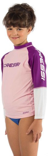 Cressi Girl's Rocks Long Sleeve Rash Guard (Pink,S (8/10 years))