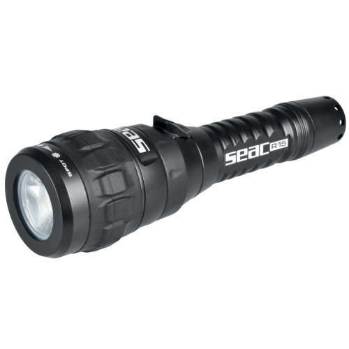 Seac R15, Scuba Dive Flashlight, 900 Lumens LED Torch Light, 0,66 lbs,
