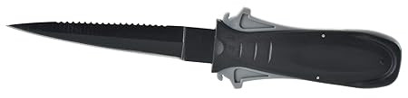 Seac Sharp, Safety Knife for Spearfishing, black protective Coating, 3.54in