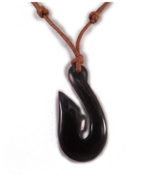 Charming Shark Boy's Dark Hook Necklace Adjustable Black