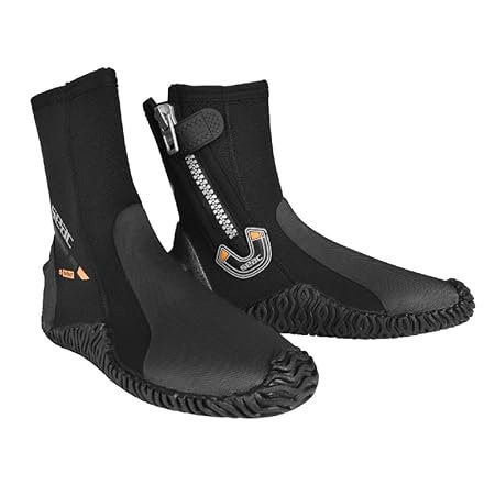 Seac Basic HD, 5 mm neoprene diving boots with side zip and semi-rigid