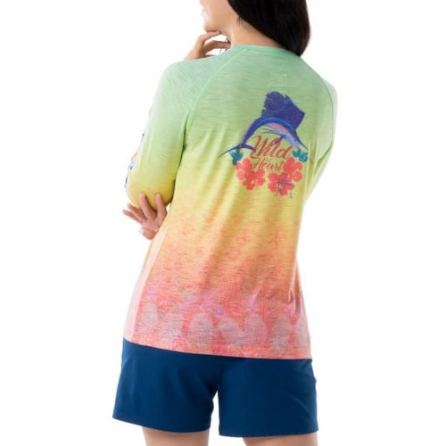 Guy Harvey Wild At Heart Ladies Ls Raglan Slub Tee Sunshine (SUNSHINE, S)