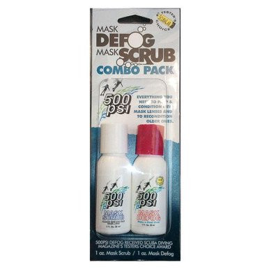 500 PSI Mask Defog Mask Scrub Combo Pack 1 oz each