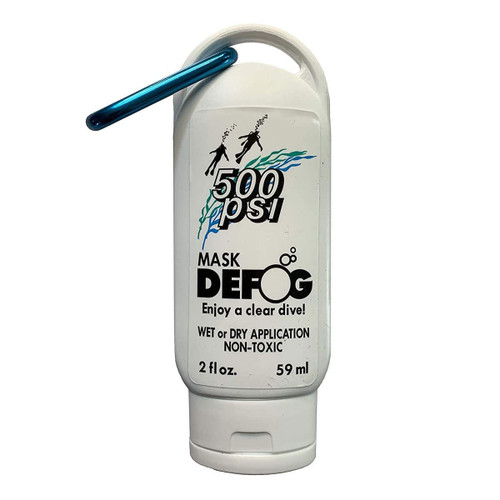 500 PSI 2fl oz Mask Defog Sport Bottle with Carabineer and Imprint