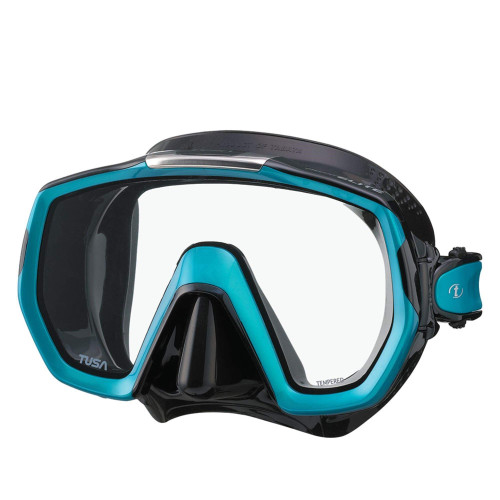 TUSA Freedom Elite Diving Mask (Black/Ocean Green,One Size)