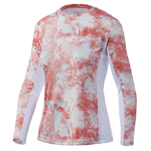 HUK Women's Standard Icon X Camo Long Sleeve Performance Fishing Shirt, Mossy Oak Sockeye
