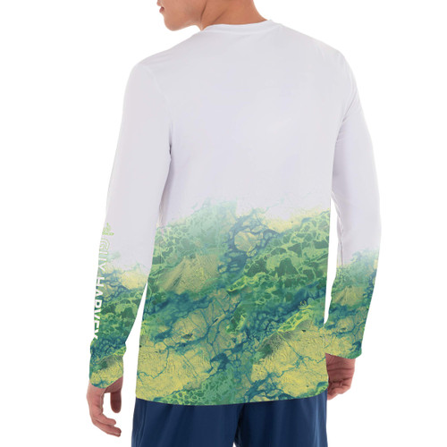 Guy Harvey Rt Camo Leap Ls Sun Protection Tee Bright