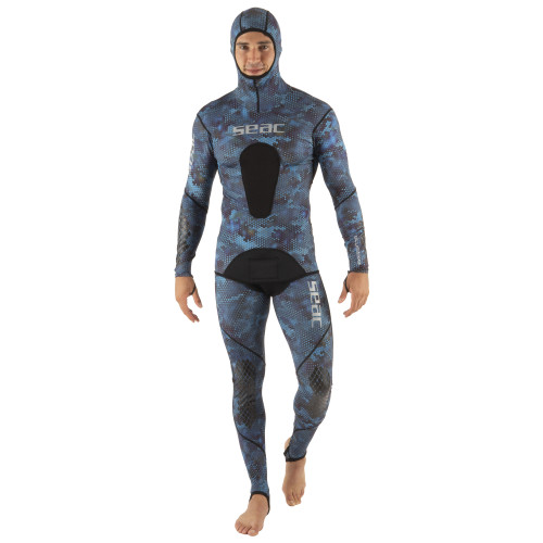 Seac  Blue Moon, Spearfishing Wetsuit in ultra stretchy fabric, Two Pieces