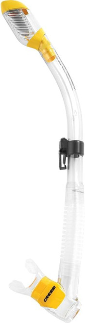 Cressi Supernova Dry Snorkel (Clear/Yellow)