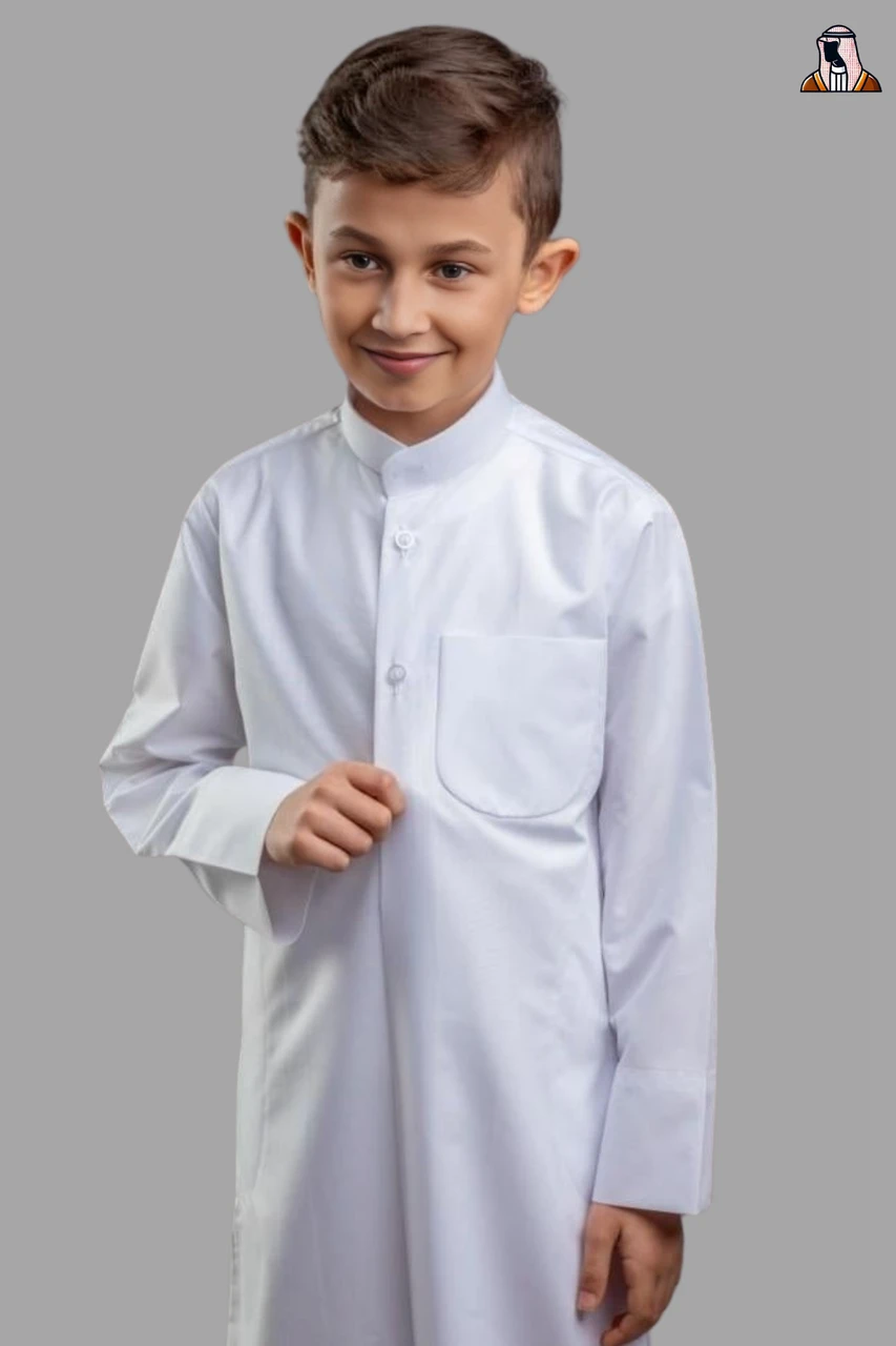 Elegant Saudi Thobe for Boys – Traditional Style with Modern Touch