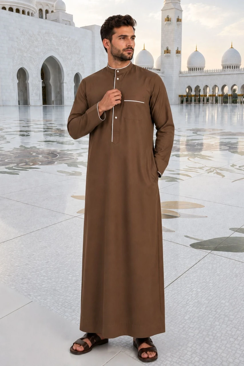 Essential Casual Saudi Thobe – Lightweight & Breathable
