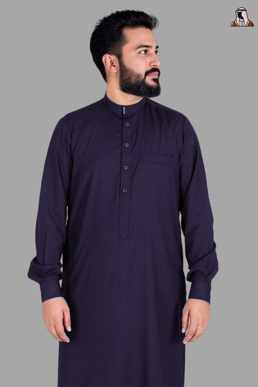 Breathable Cotton Kuwaiti Style Thobe – Traditional Elegance